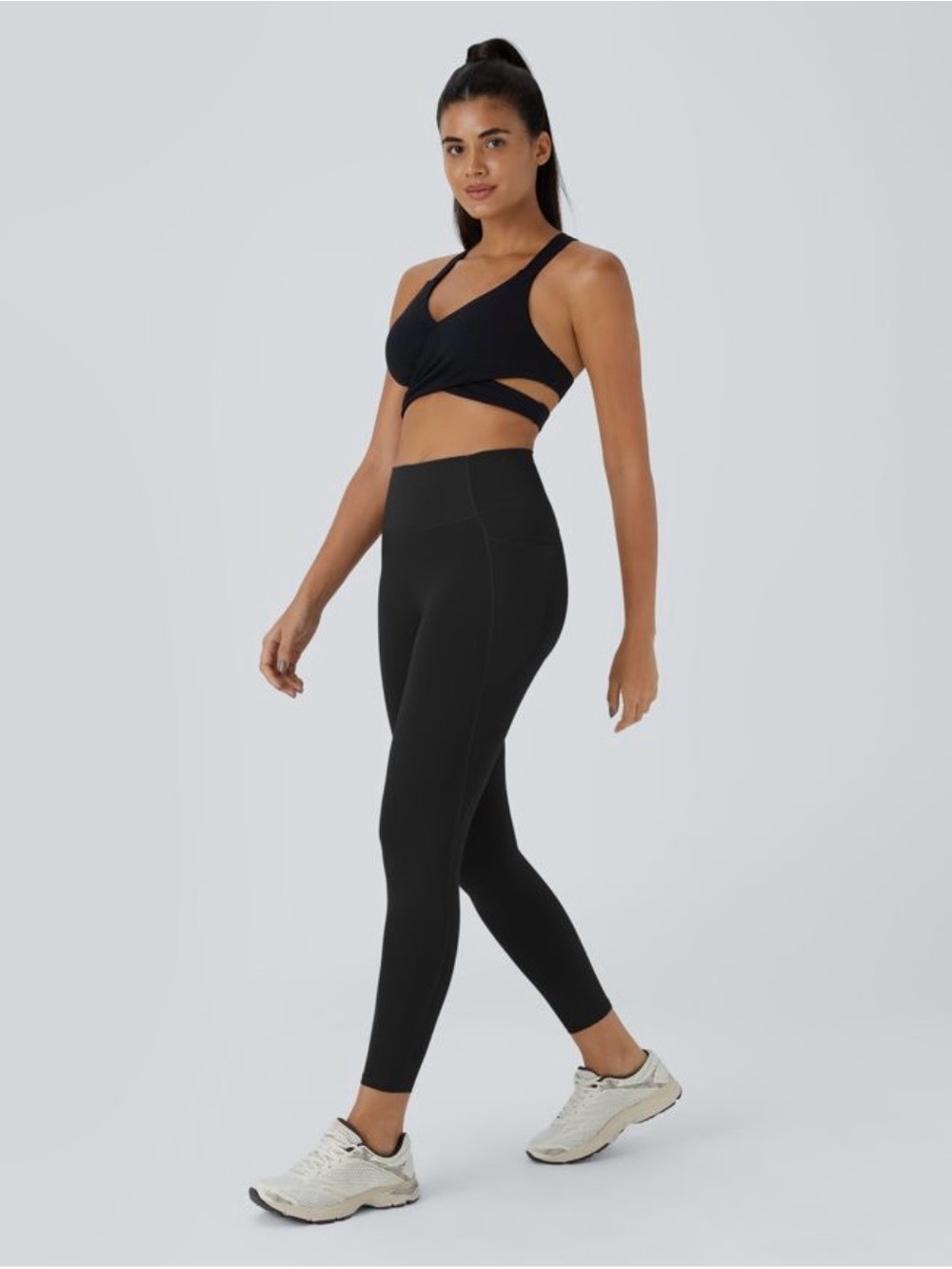 Halara UltraSculpt High Waisted Tummy Control Pocket Training 7/8 Leggings Large